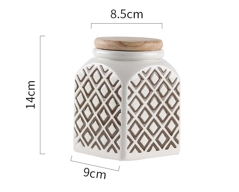 Household Moisture-proof Tea Pot With Wooden Cover