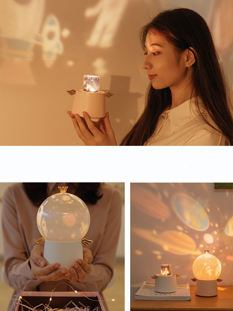 Guardian angel projection lamp