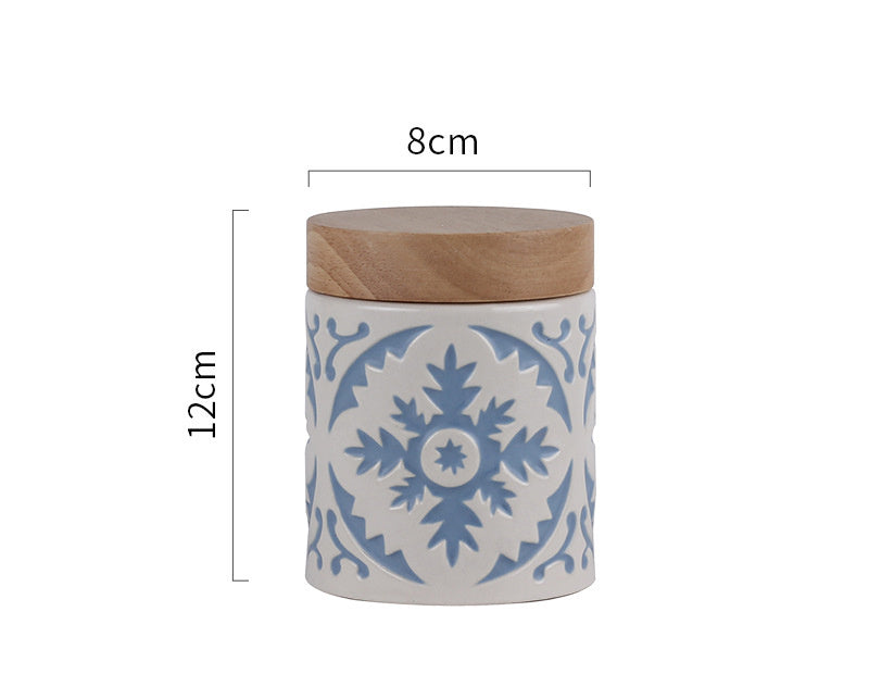 Household Moisture-proof Tea Pot With Wooden Cover