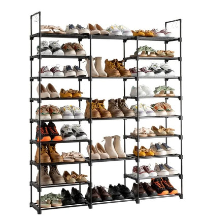 9 Tiers Shoe Rack Storage Organizer Shoe Shelf Organizer For Entryway Holds 50-55 Pairs Shoe