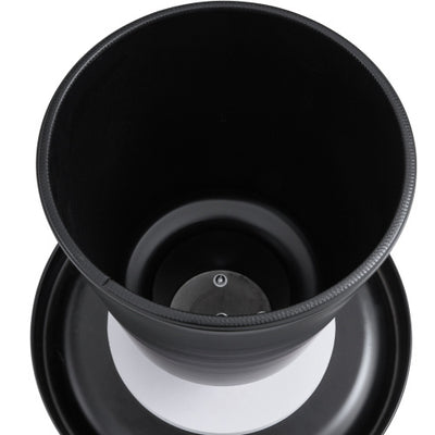 Set Of 2 Round Metal Side Coffee Table Black And White 70cm And Balck 50 Cm