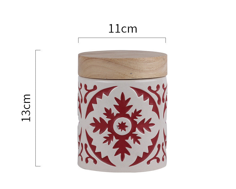 Household Moisture-proof Tea Pot With Wooden Cover