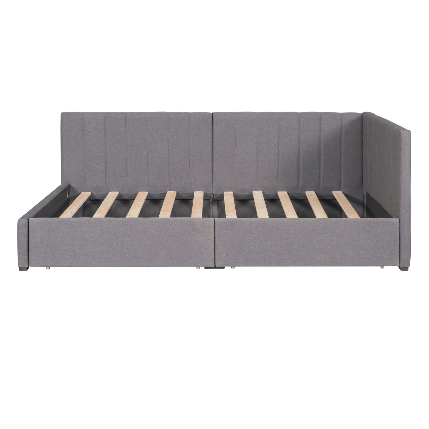 Upholstered Sofa Bed With 2 Storage Drawers