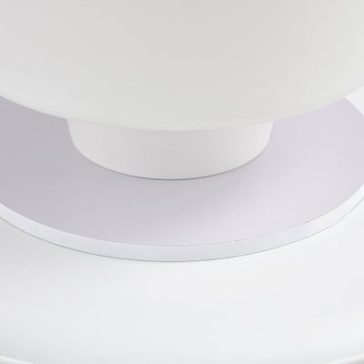 Set Of 2 Round Metal Side Coffee Table Black And White 70cm And Balck 50 Cm