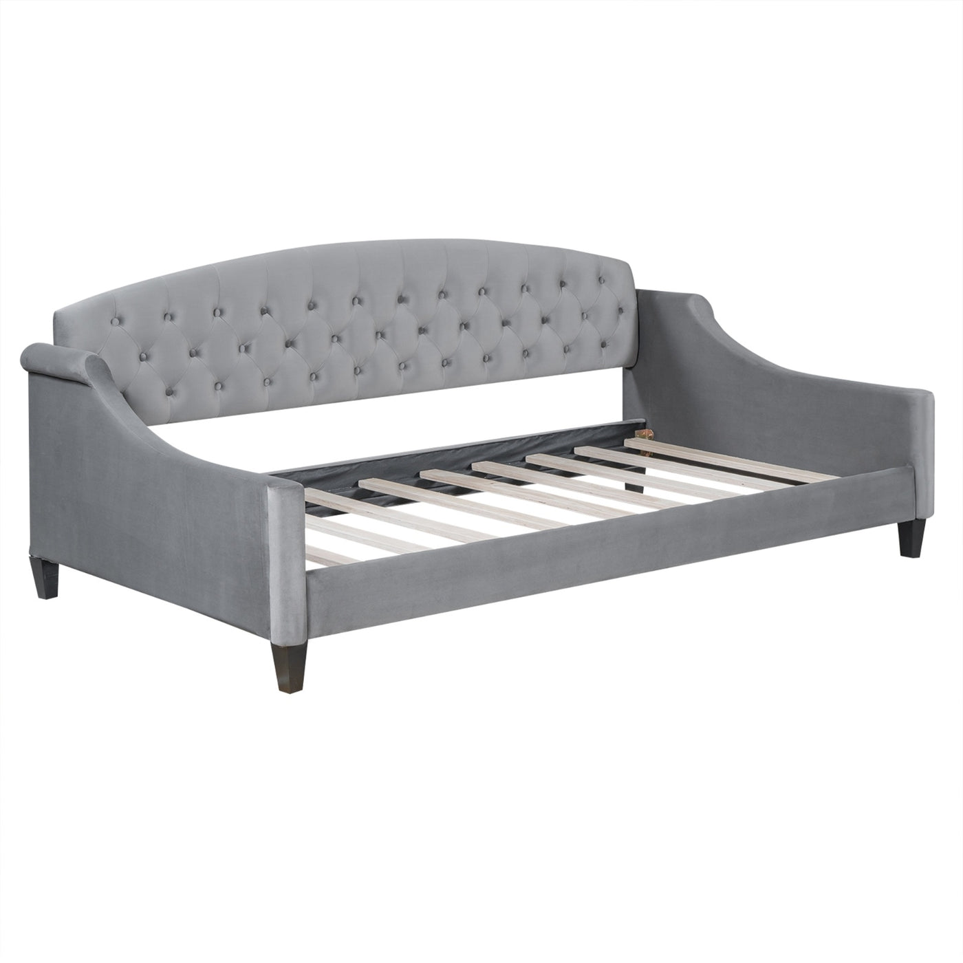 Modern Luxury Tufted Button Daybed,Twin,Gray Expected Arrival Time 12.28