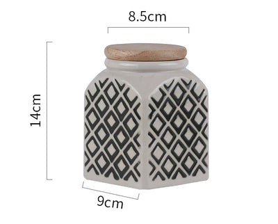 Household Moisture-proof Tea Pot With Wooden Cover