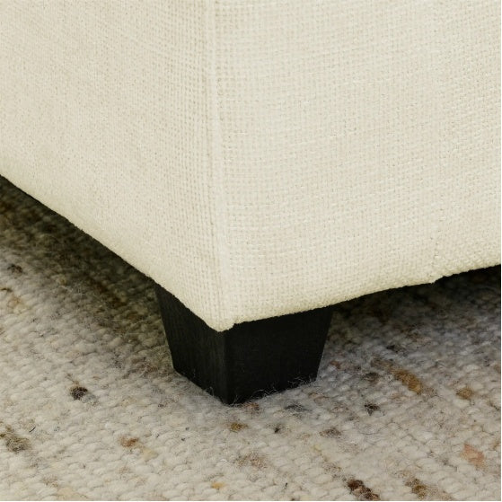 Convertible Sectional Sofa Couch With Ottoman, Cloud Couch 4 Seat L Shaped Sofa With Padded Armrests And Ottoman .Cloud Sofa For Living Room, Apartment And Office, Beige Beige White