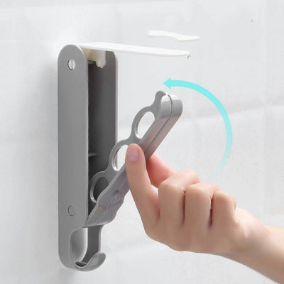 Hole-free Kitchen Bathroom Wall Sliding Row Hooks Suction Wall Behind The Door Coat