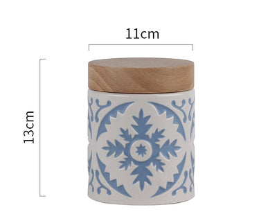 Household Moisture-proof Tea Pot With Wooden Cover