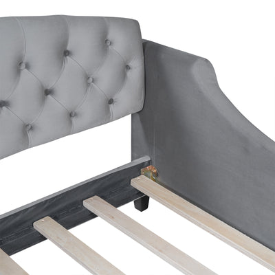 Modern Luxury Tufted Button Daybed,Twin,Gray Expected Arrival Time 12.28