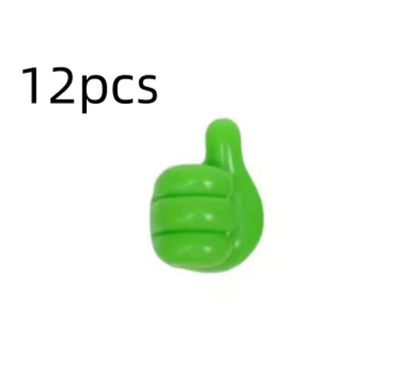 Multifunctional Clip Holder Thumb Hooks Wire Organizer Wall Hooks Hanger Strong Wall Storage Holder For Kitchen Bathroom