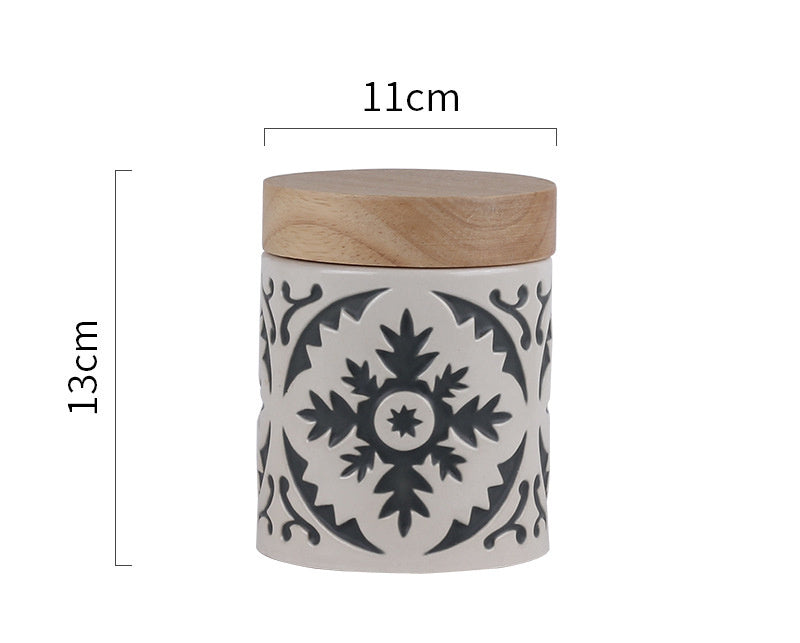 Household Moisture-proof Tea Pot With Wooden Cover