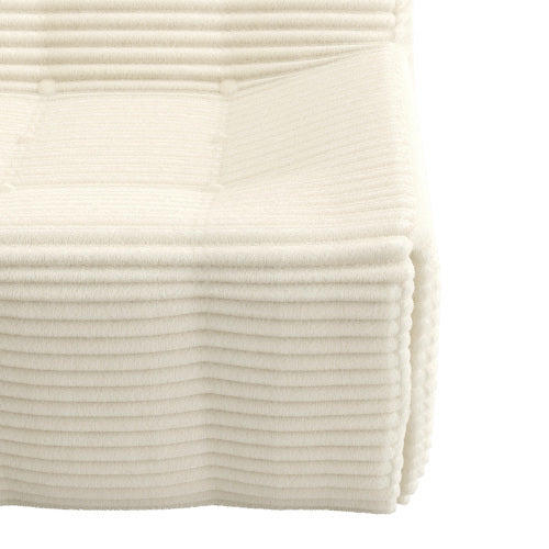 Sofa, Full Sponge Compression Corduroy 3 Seat Sofa, Modern Minimalist Style Corduroy Sofa, Comfortable Compression Sofa, Space Efficient Design   Beige