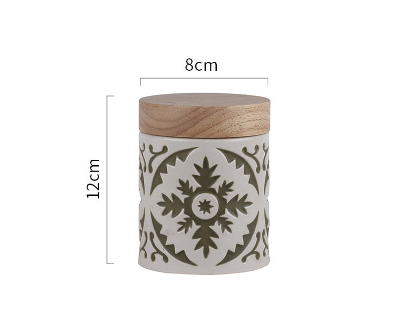 Household Moisture-proof Tea Pot With Wooden Cover