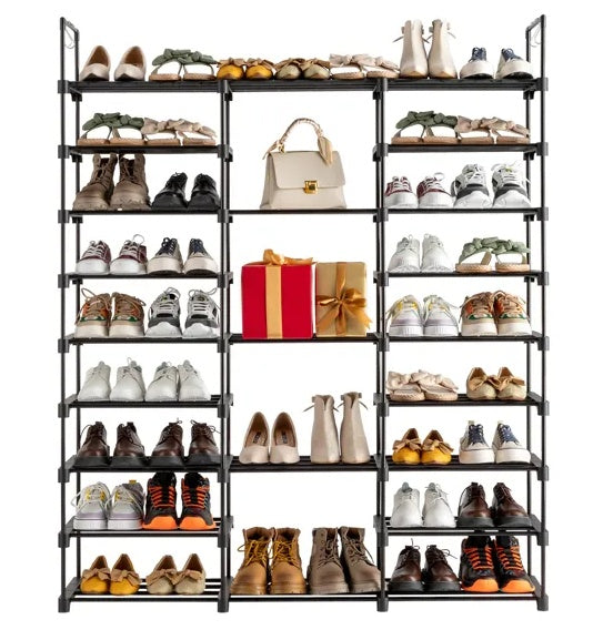 9 Tiers Shoe Rack Storage Organizer Shoe Shelf Organizer For Entryway Holds 50-55 Pairs Shoe