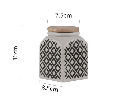 Household Moisture-proof Tea Pot With Wooden Cover