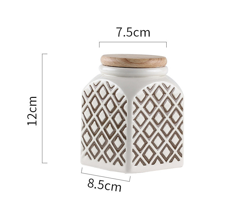 Household Moisture-proof Tea Pot With Wooden Cover