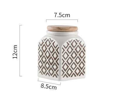 Household Moisture-proof Tea Pot With Wooden Cover