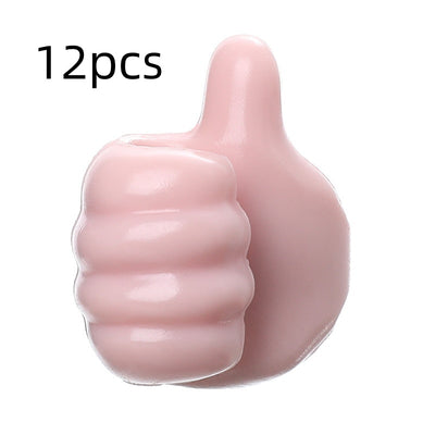 Multifunctional Clip Holder Thumb Hooks Wire Organizer Wall Hooks Hanger Strong Wall Storage Holder For Kitchen Bathroom