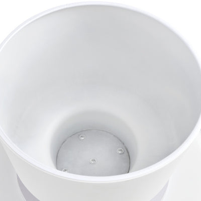 Set Of 2 Round Metal Side Coffee Table Black And White 70cm And Balck 50 Cm