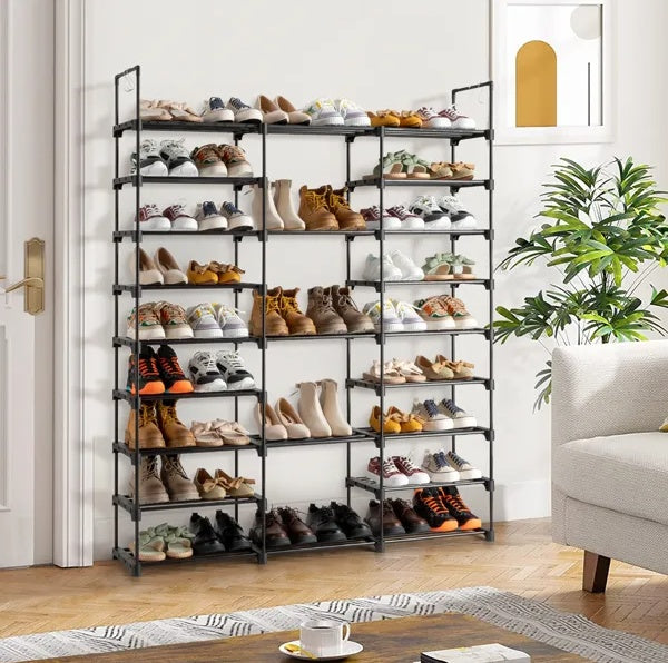 9 Tiers Shoe Rack Storage Organizer Shoe Shelf Organizer For Entryway Holds 50-55 Pairs Shoe