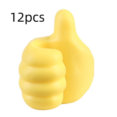 Multifunctional Clip Holder Thumb Hooks Wire Organizer Wall Hooks Hanger Strong Wall Storage Holder For Kitchen Bathroom