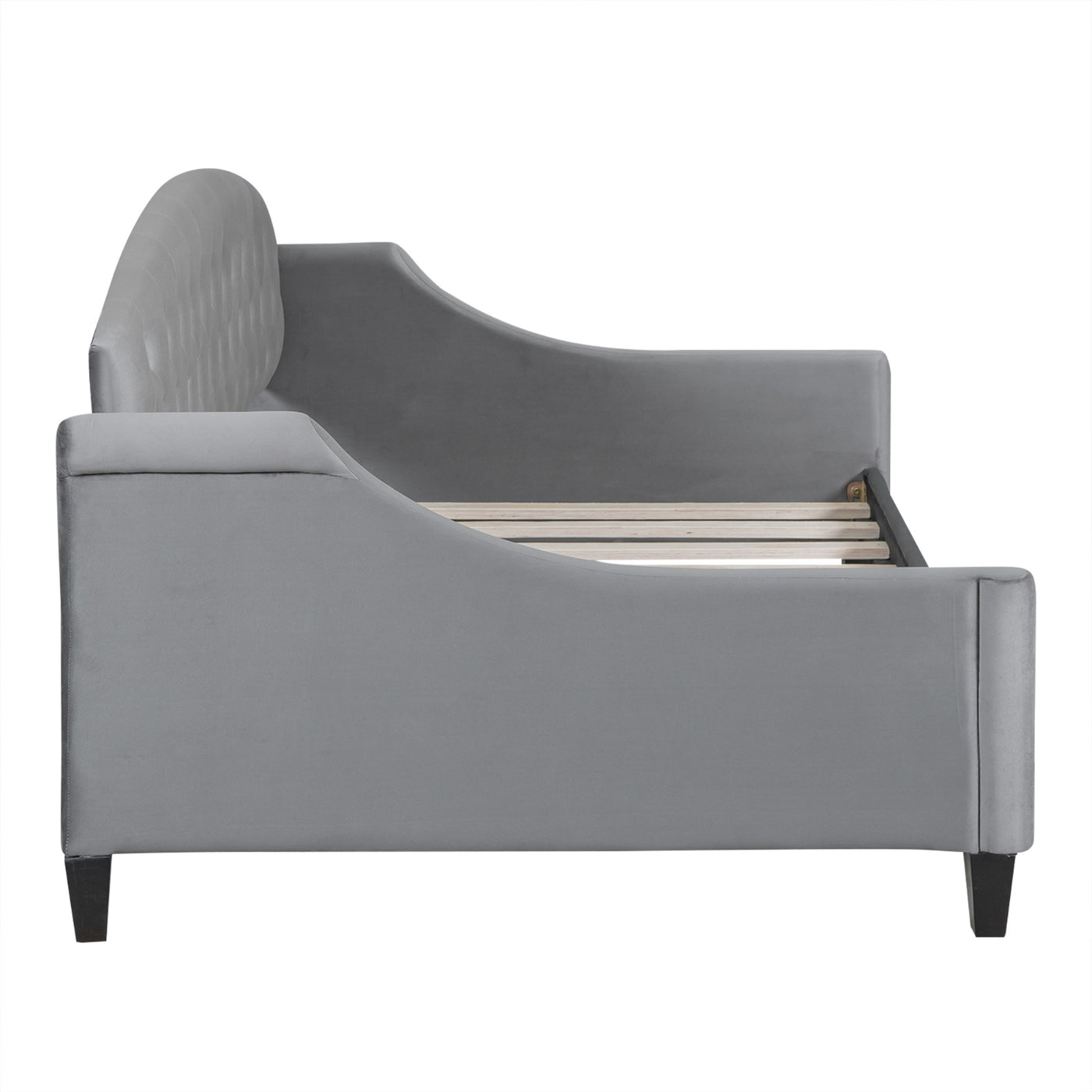 Modern Luxury Tufted Button Daybed,Twin,Gray Expected Arrival Time 12.28